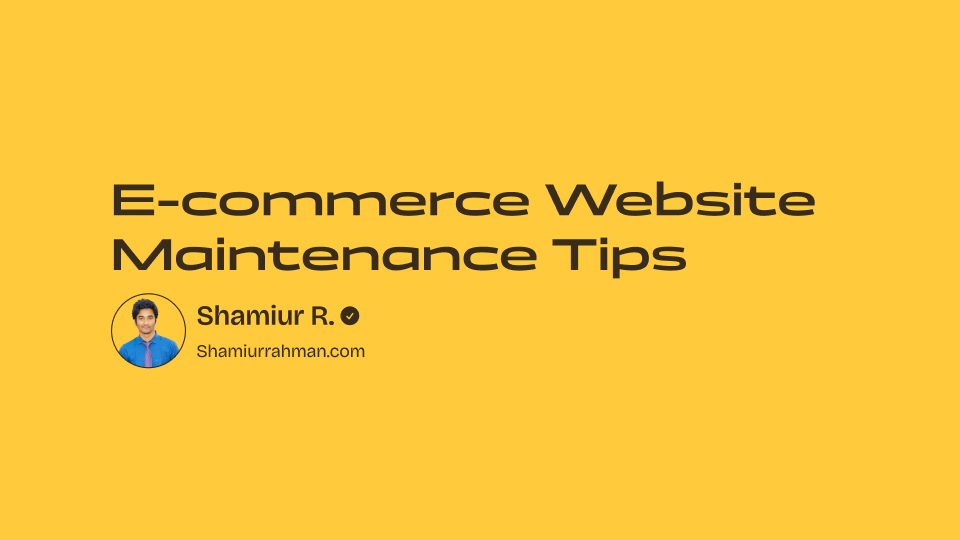 Ecommerce Website Maintenance Tips: Boost Performance & Sales